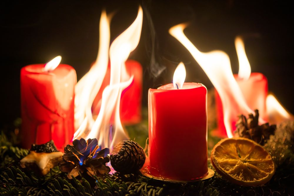 Candle fire