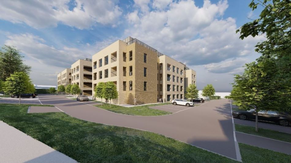 CGI of Winklebury flats