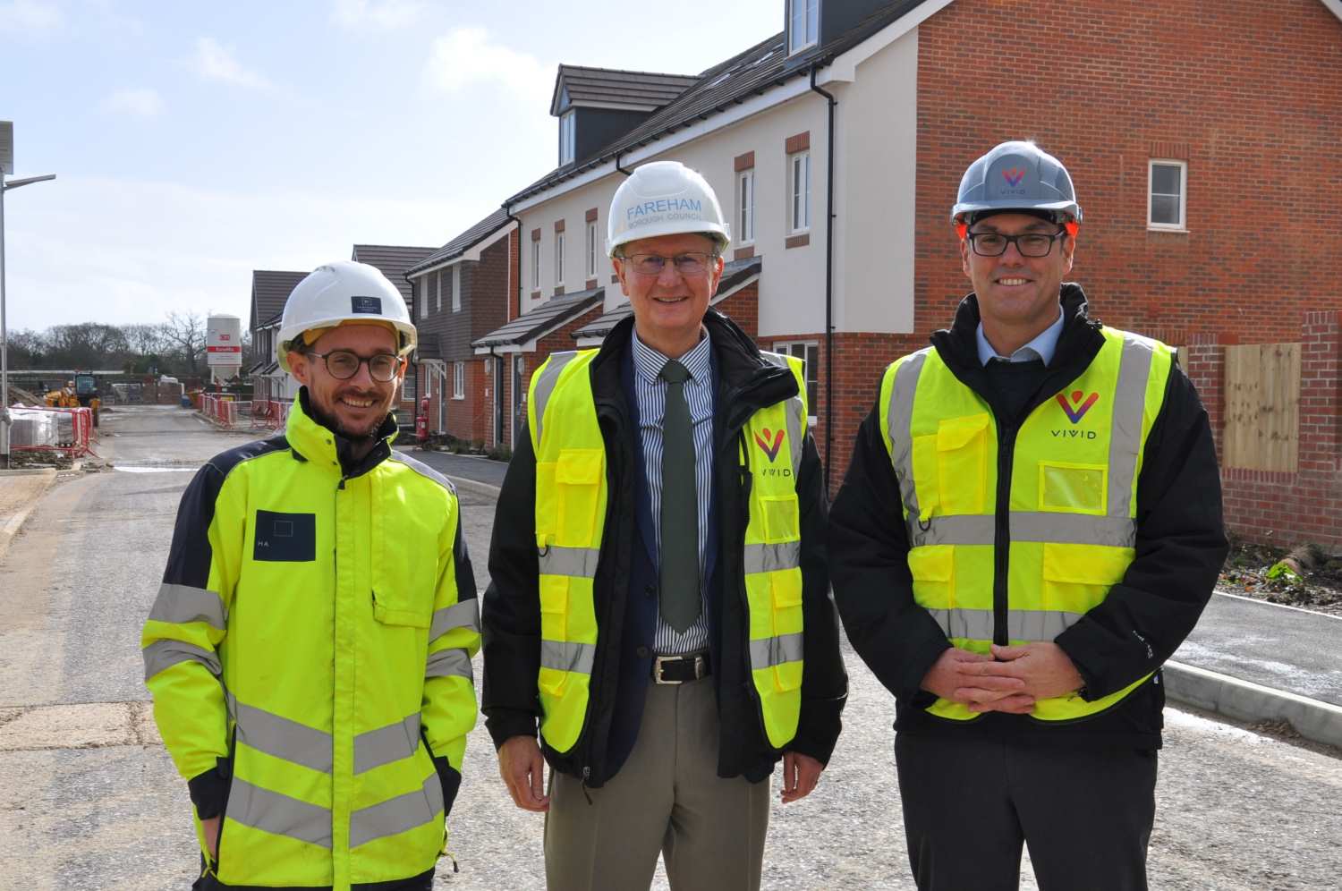 VIVID staff in high vis and hard hats at Titchfield site