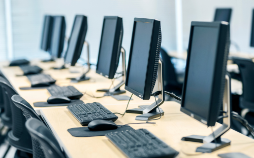 Row of computers