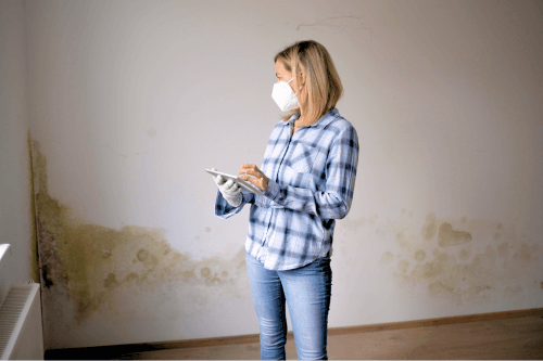 Women in a room with mould