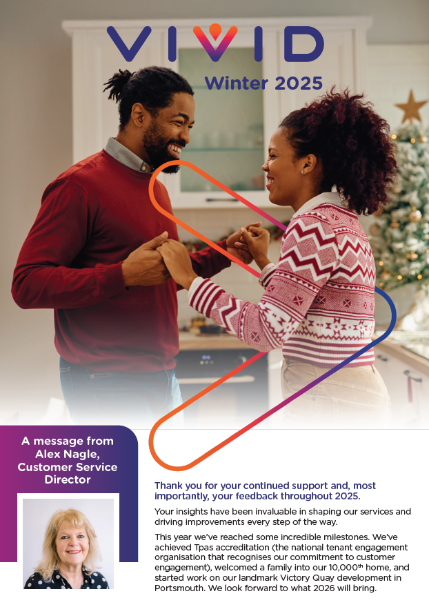 Front cover of VIVID winter 2025 newsletter