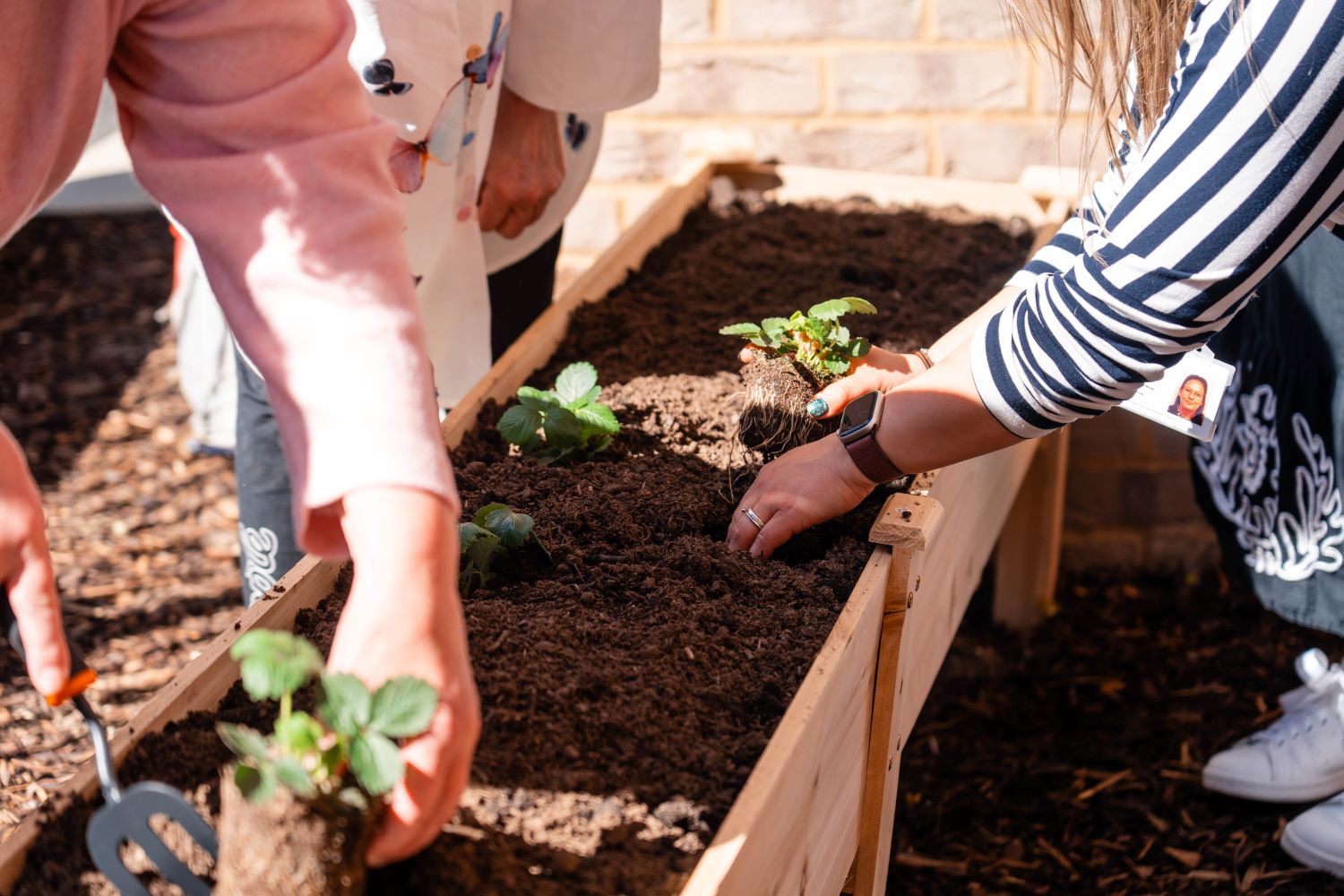 People gardening