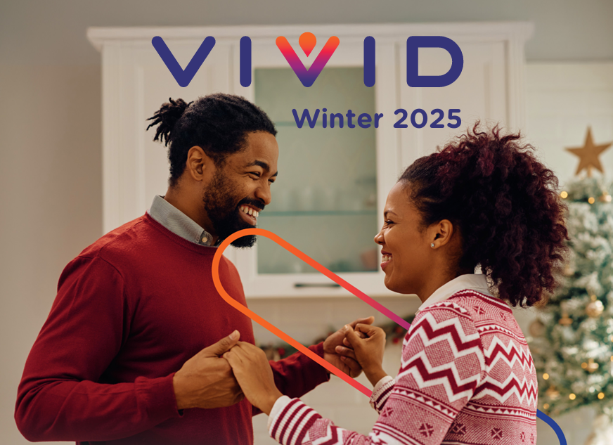 Front cover of VIVID winter 2025 newsletter